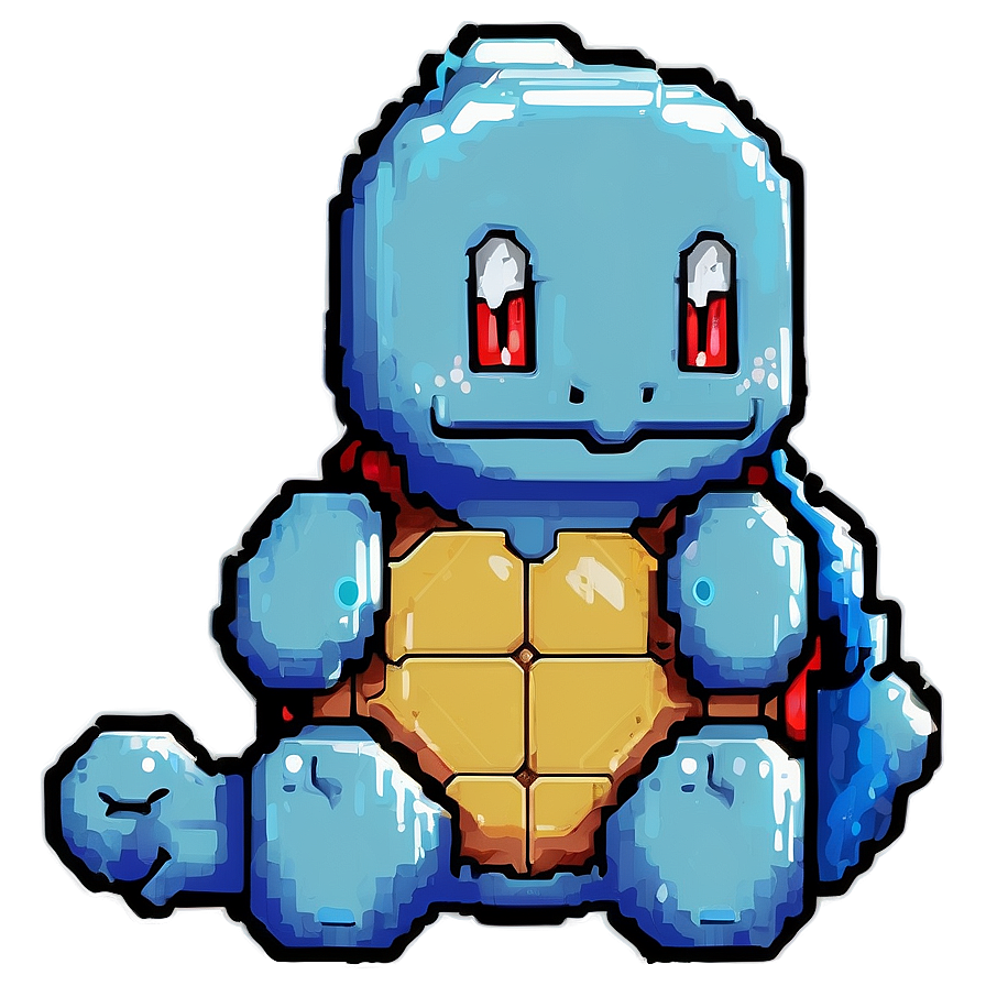 Squirtle Pixel Art Png Emi36 PNG