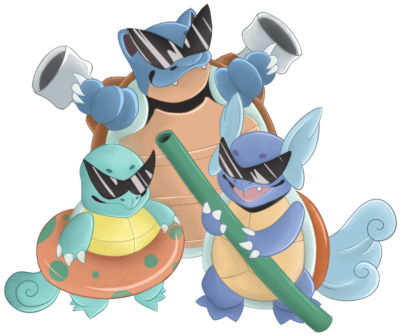 Squirtle Squad Coolness PNG