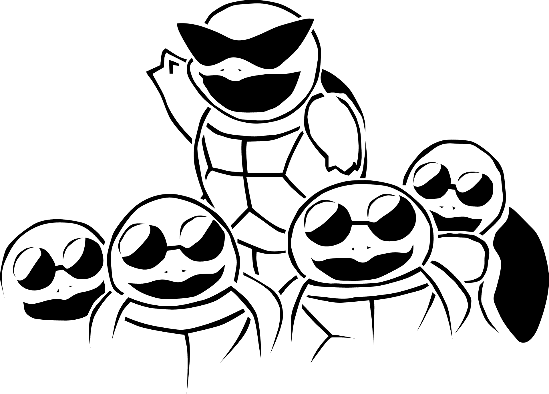 Squirtle Squad Leadership PNG