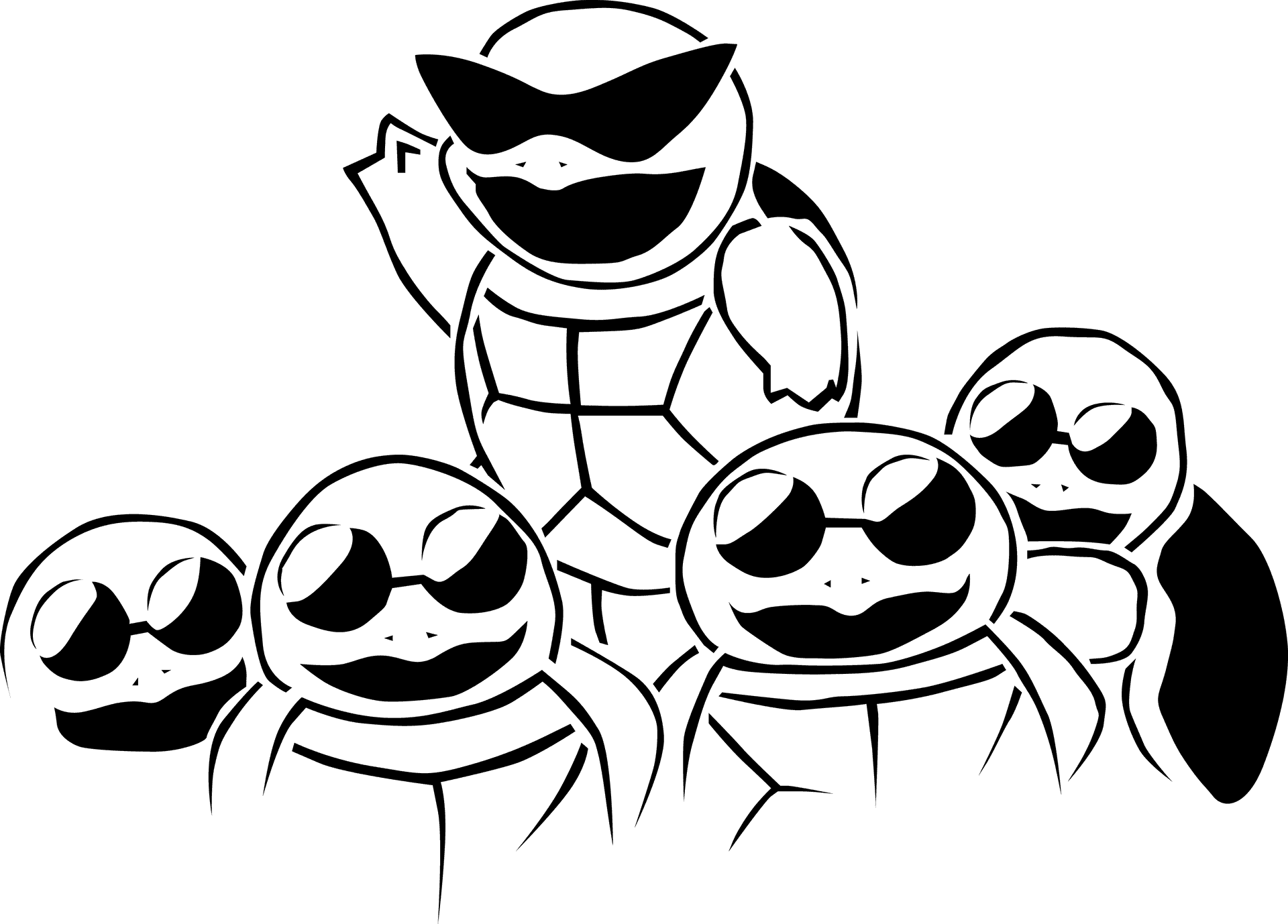 Download Squirtle Squad Leadership | Wallpapers.com