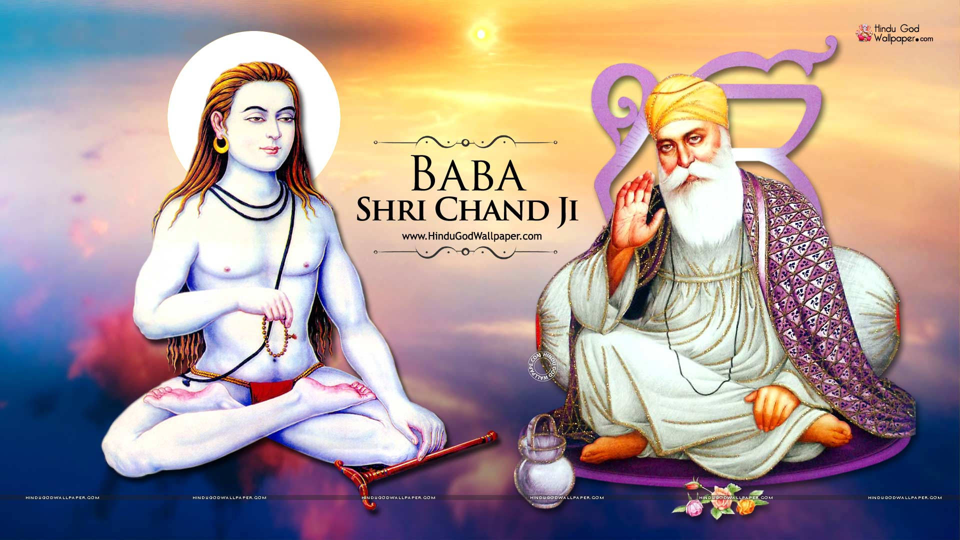 Ære være Sri Chand og Guru Ji! Wallpaper