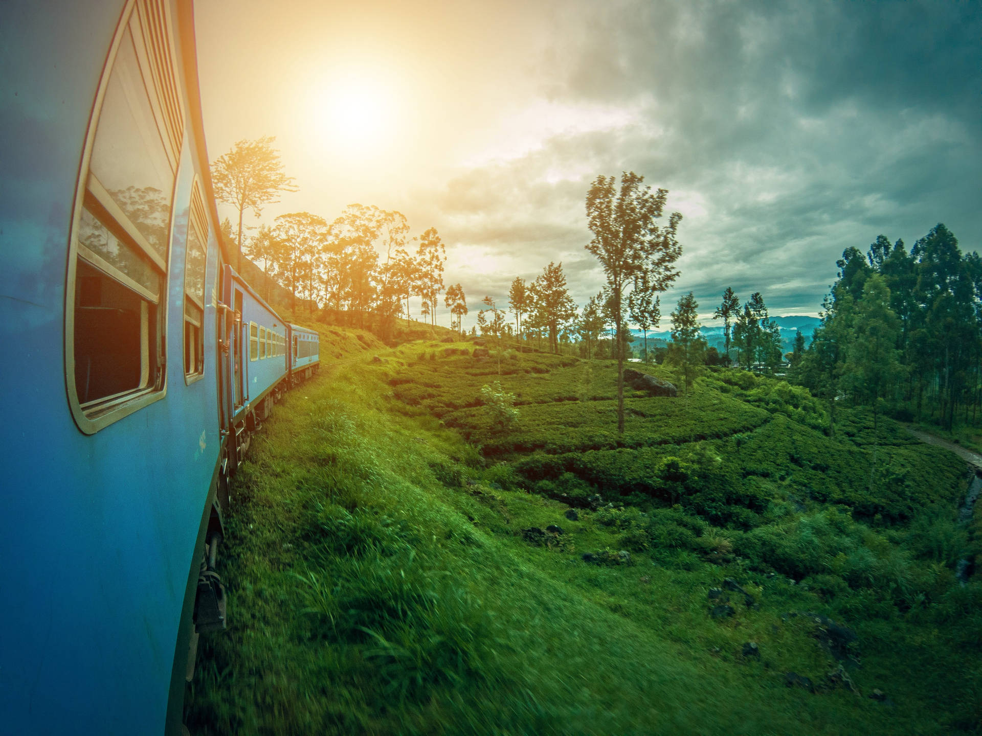 Sri Lanka Blue Train Ella Background