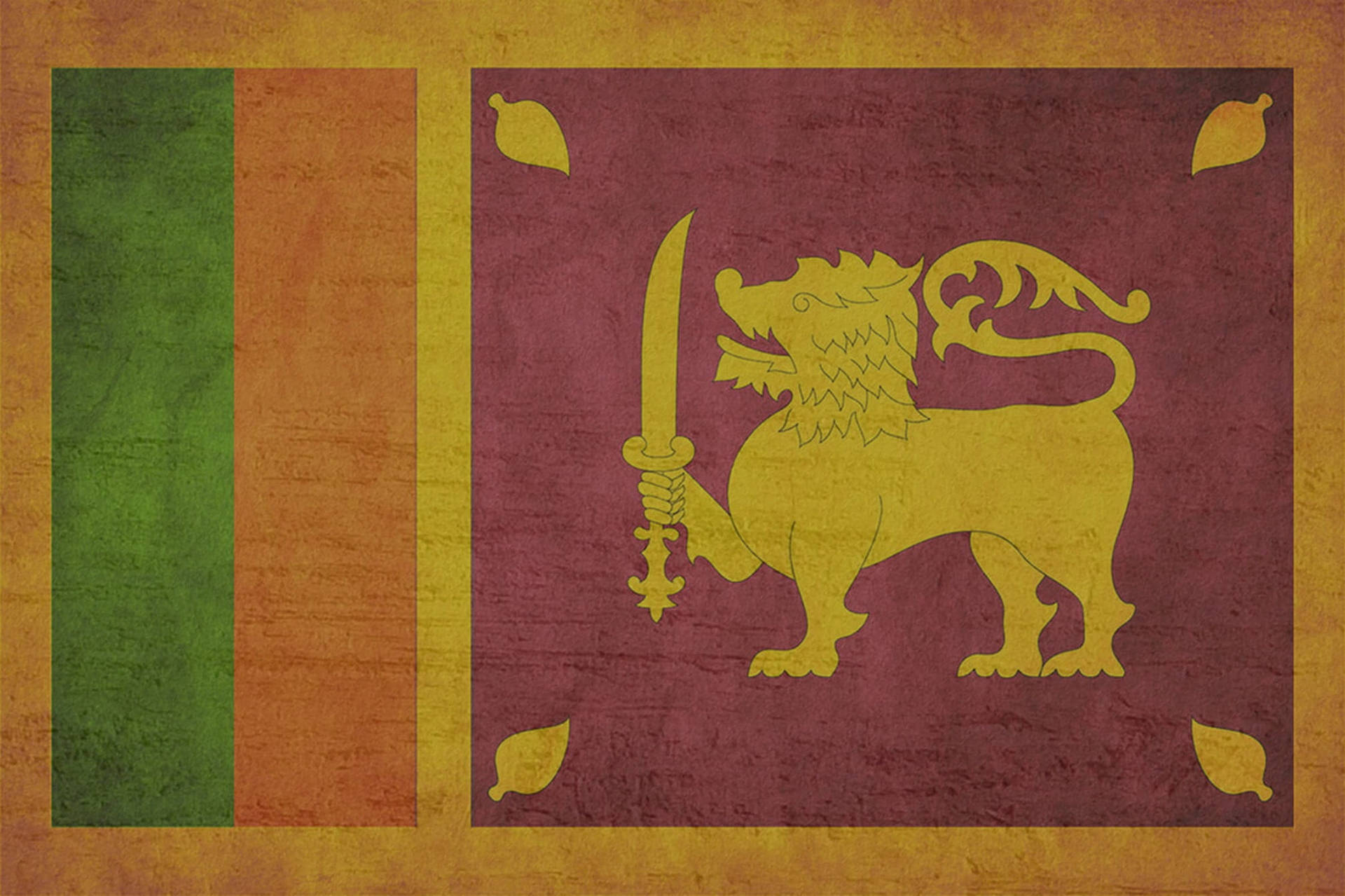 Sri Lanka Country Flag Art Picture