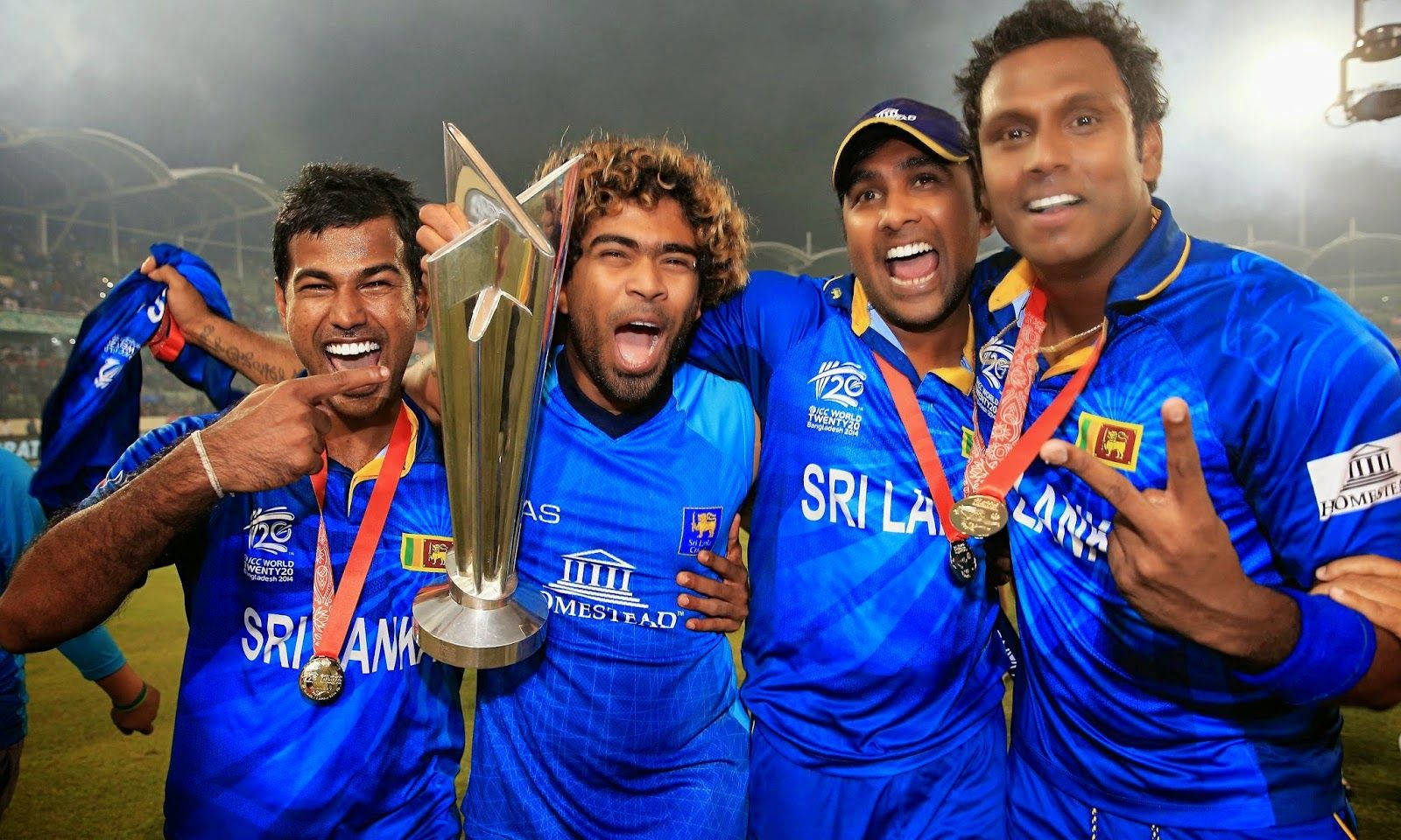 CompositeSri Lankas cricketspilleres vilde ansigts sammensætning Wallpaper