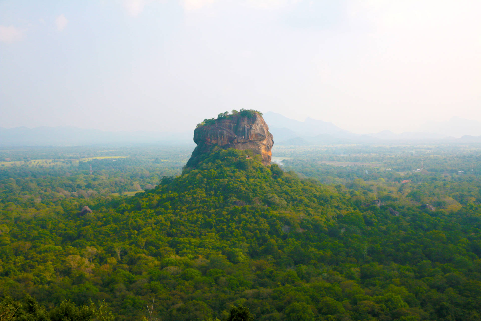 Sri Lanka Sigiriya Rock Landscape Background