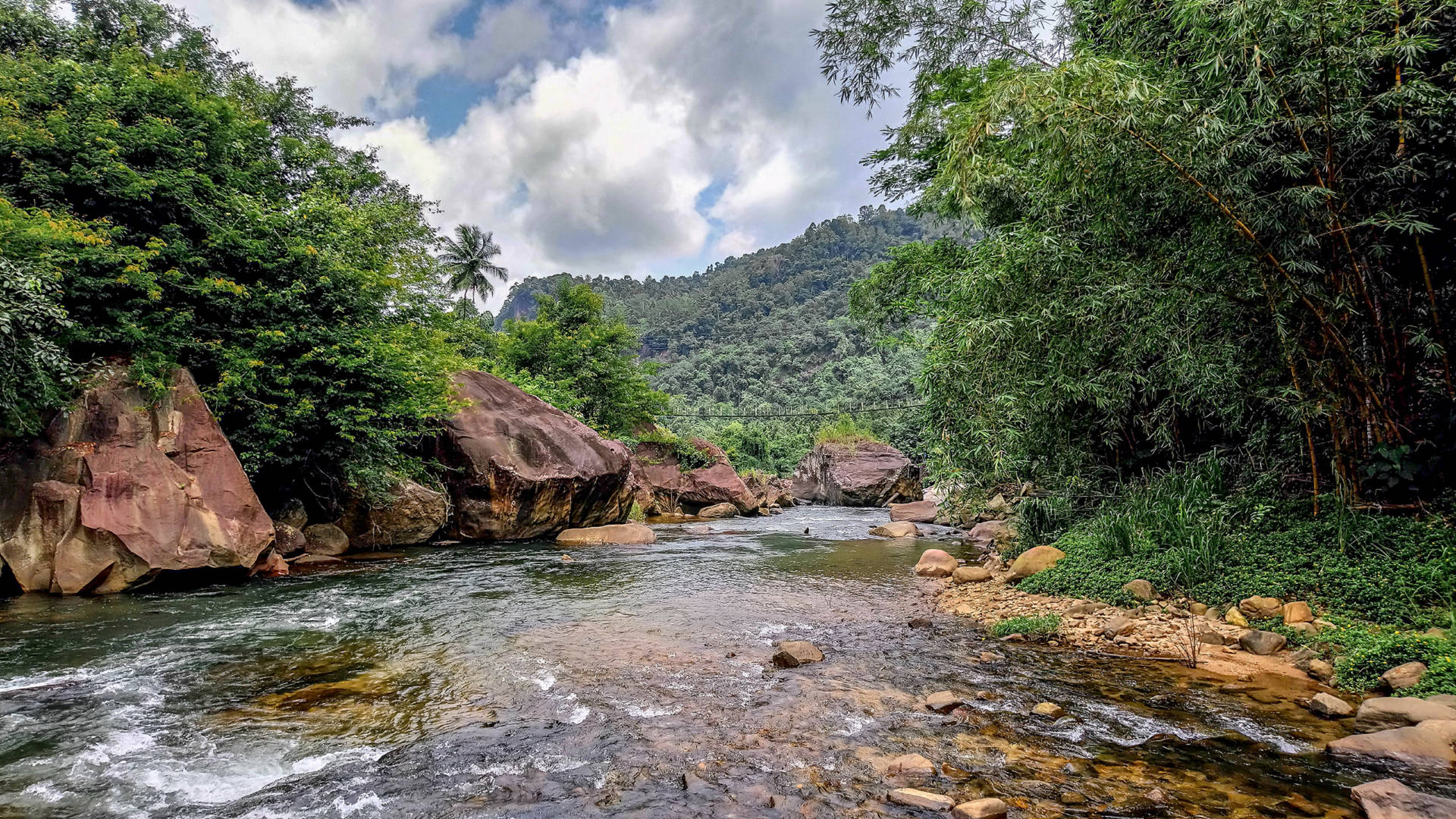 Sri Lanka We-oya River Background
