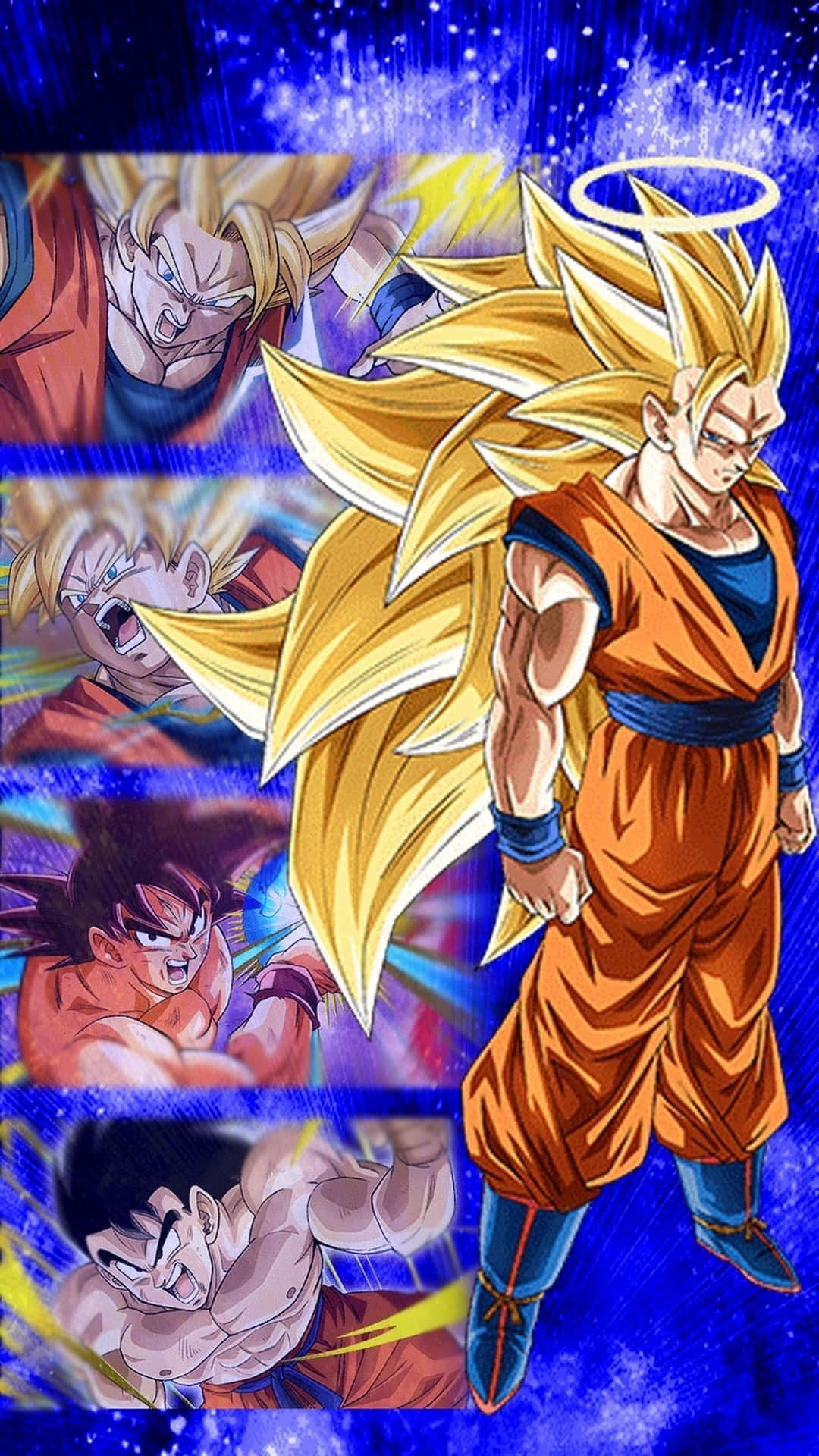 Goku, transformed into the powerful Super Saiyan form known as Super Saiyan 3 Wallpaper