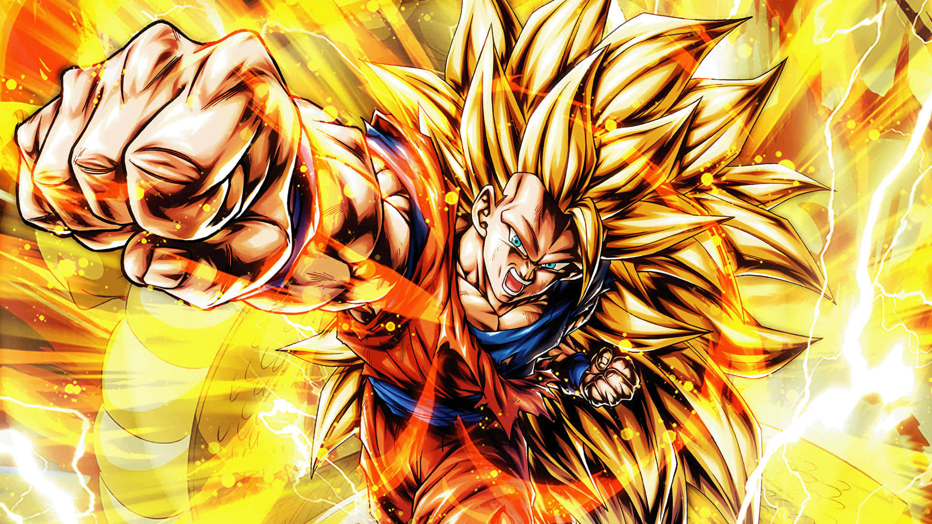 Goku Ascends to Super Saiyan 3 Wallpaper