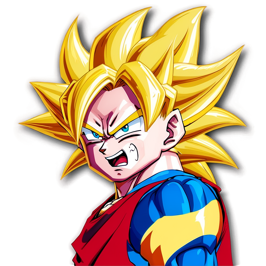 Ssj3 Goku's Intense Expression Png 06252024 PNG