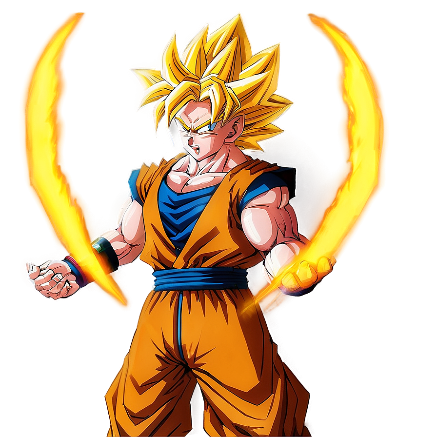 Ssj3 Goku With Lightning Aura Png Mio94 PNG