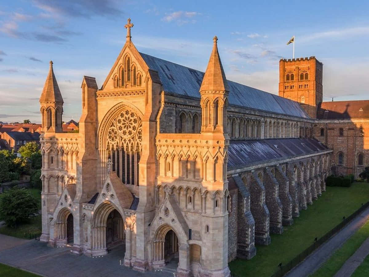 St Albans Cathedral Sunset Wallpaper