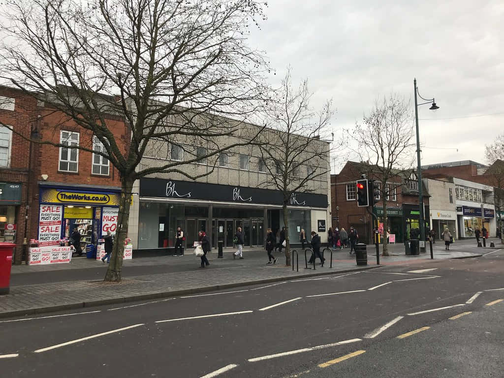 St Albans High Street Shopping Area Wallpaper