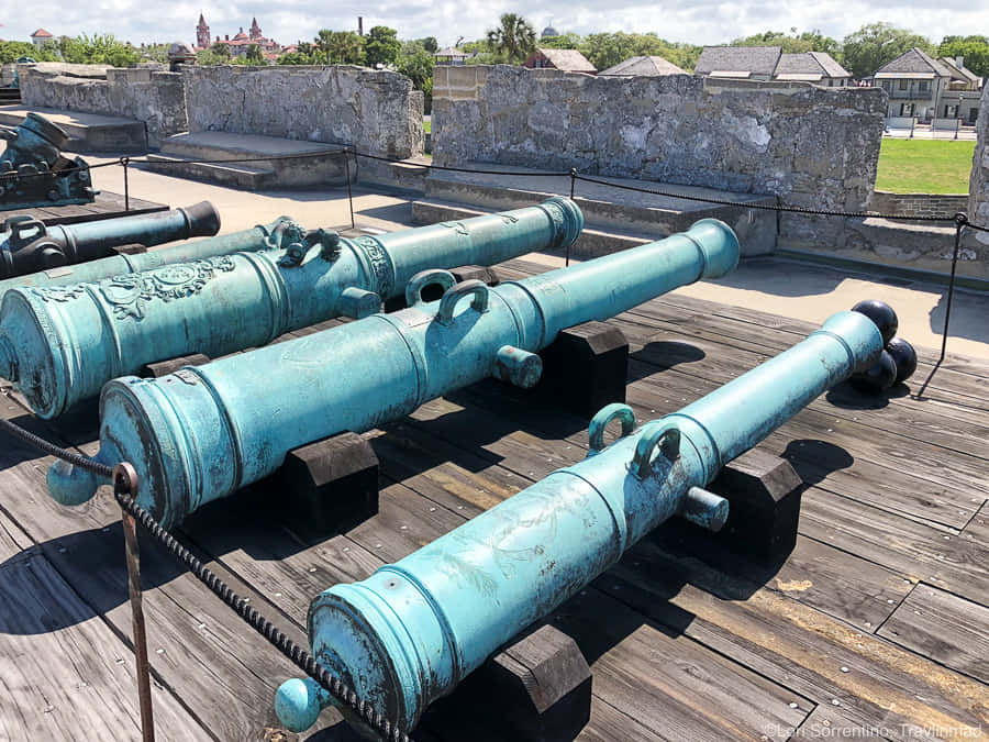 Cannons On A Wooden Deck