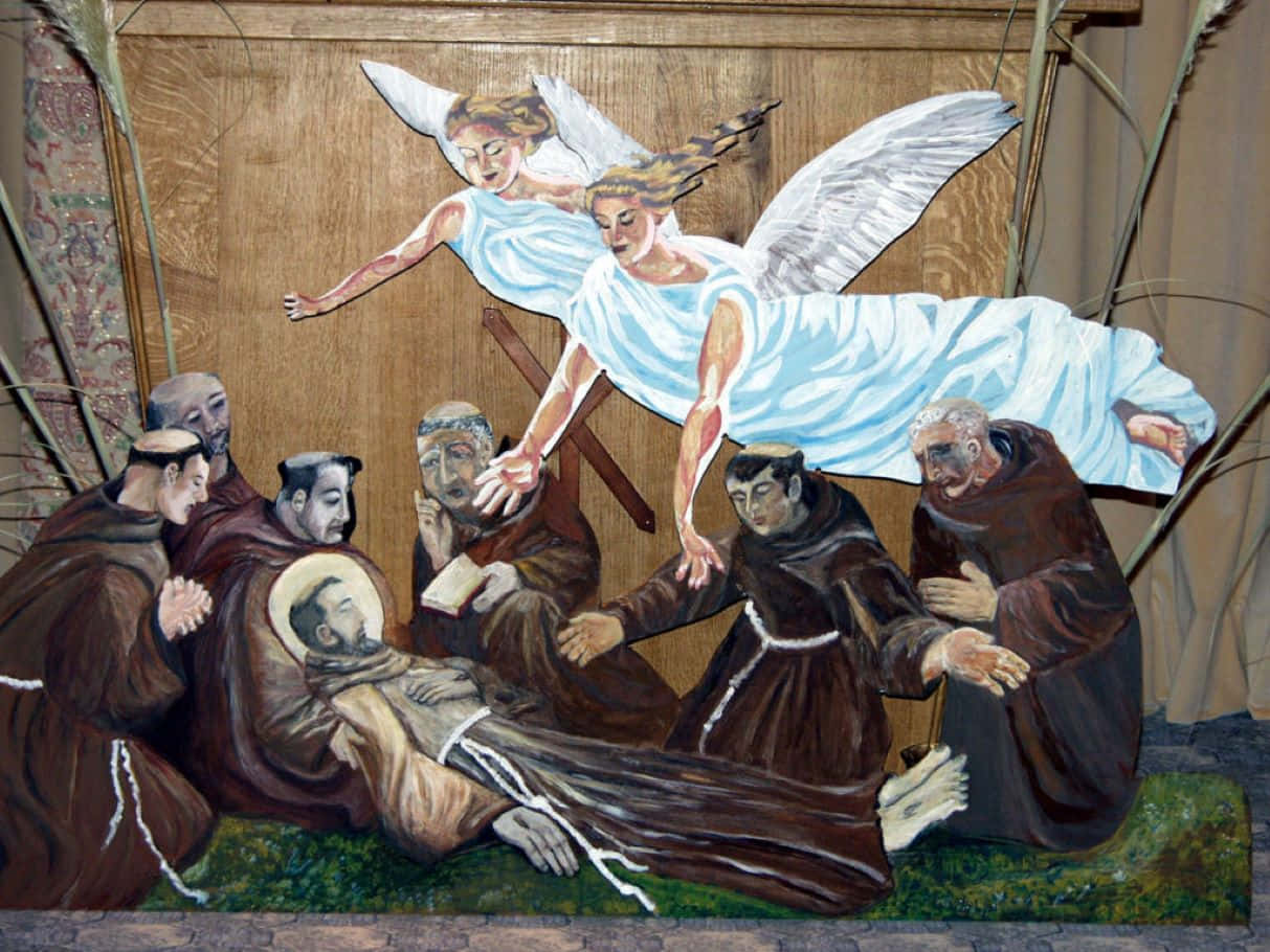 Saint François D'assise, La Mort Et Les Anges Fond d'écran