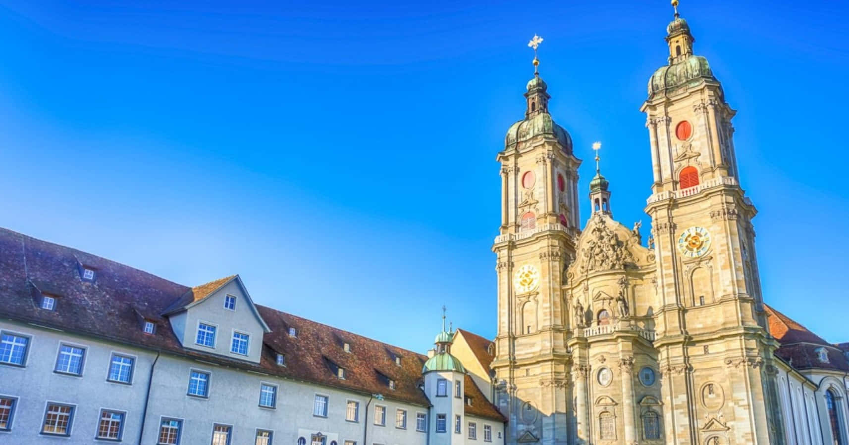 St Gallen Abbey Towers Switzerland Wallpaper