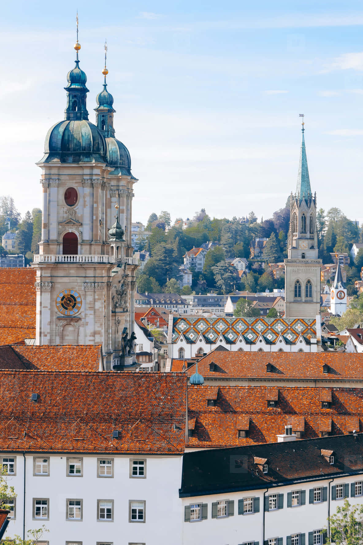 St Gallen Architecture Skyline Wallpaper