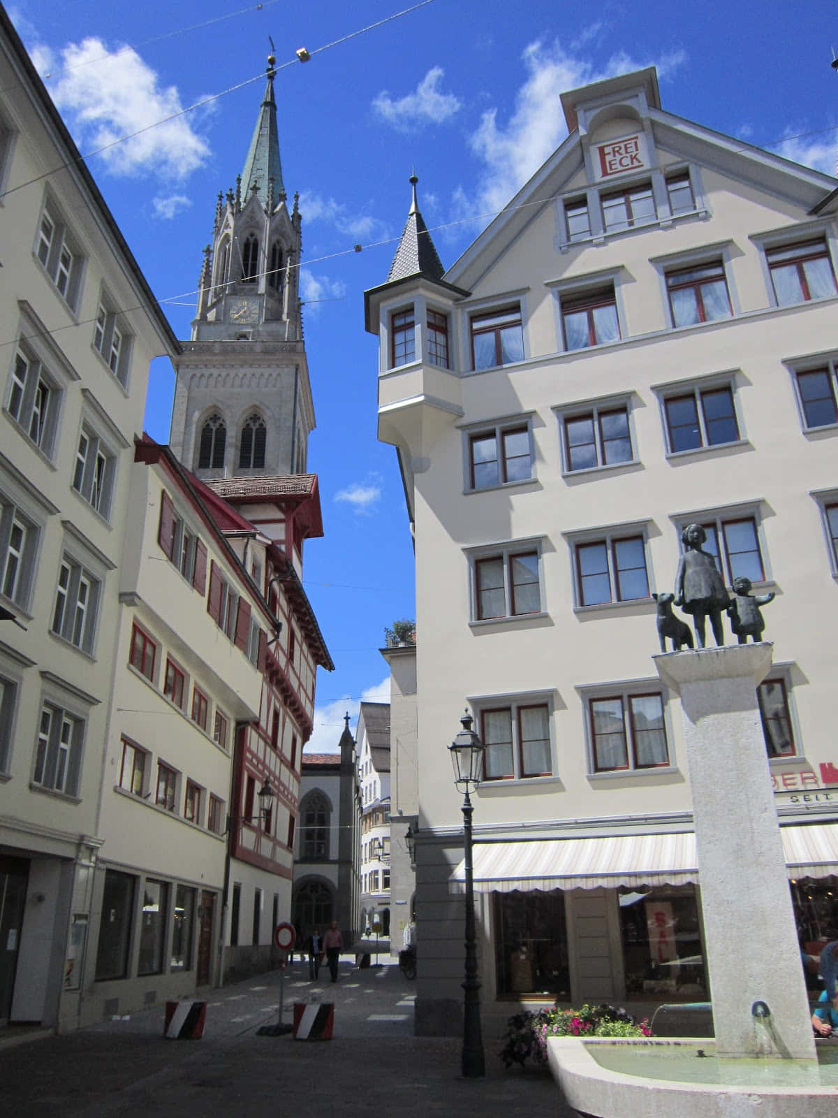 St Gallen Cityscapewith Cathedral Spire Wallpaper