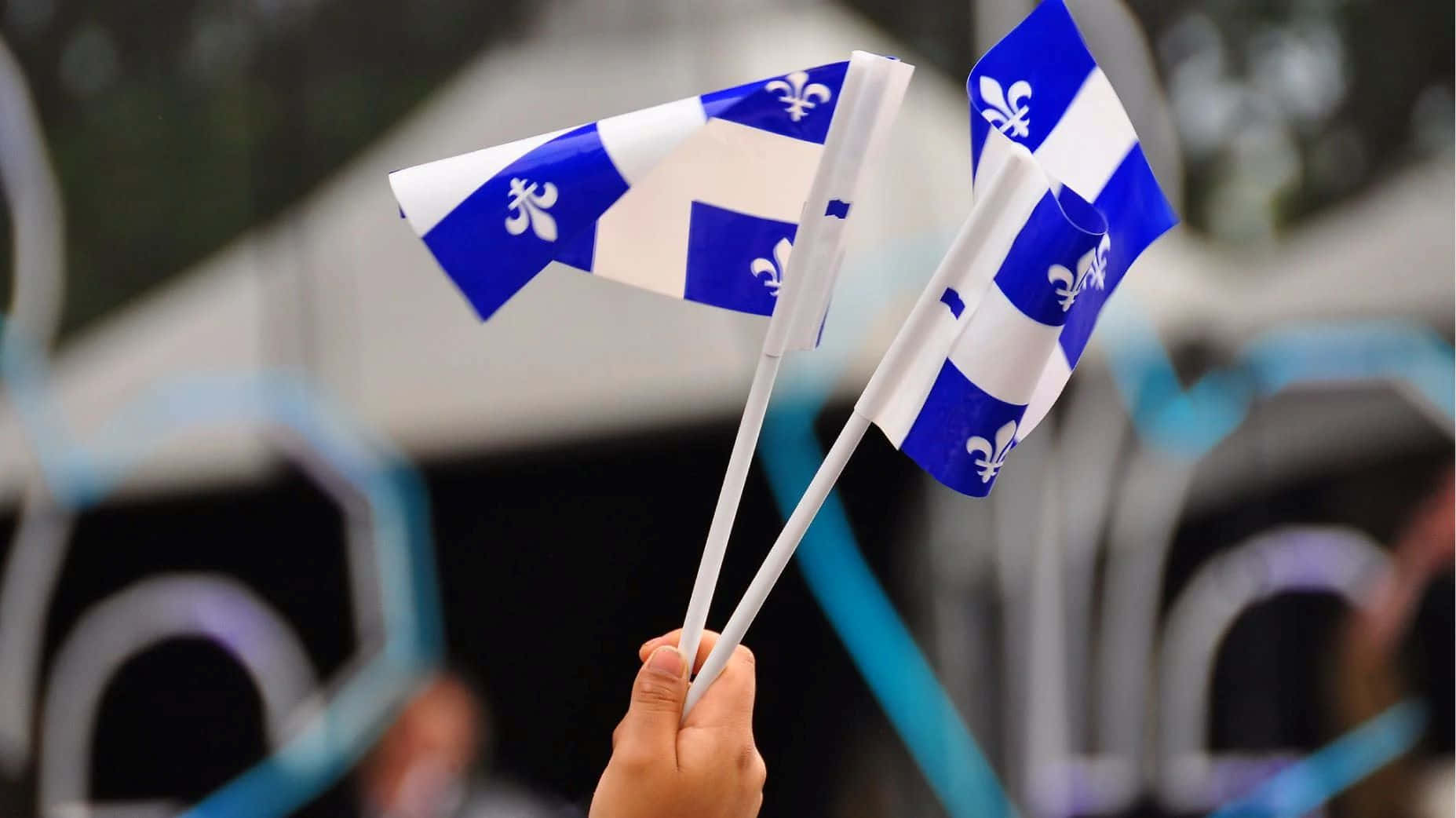 St Jean Baptiste-feiring Med Flagg Bakgrunnsbildet