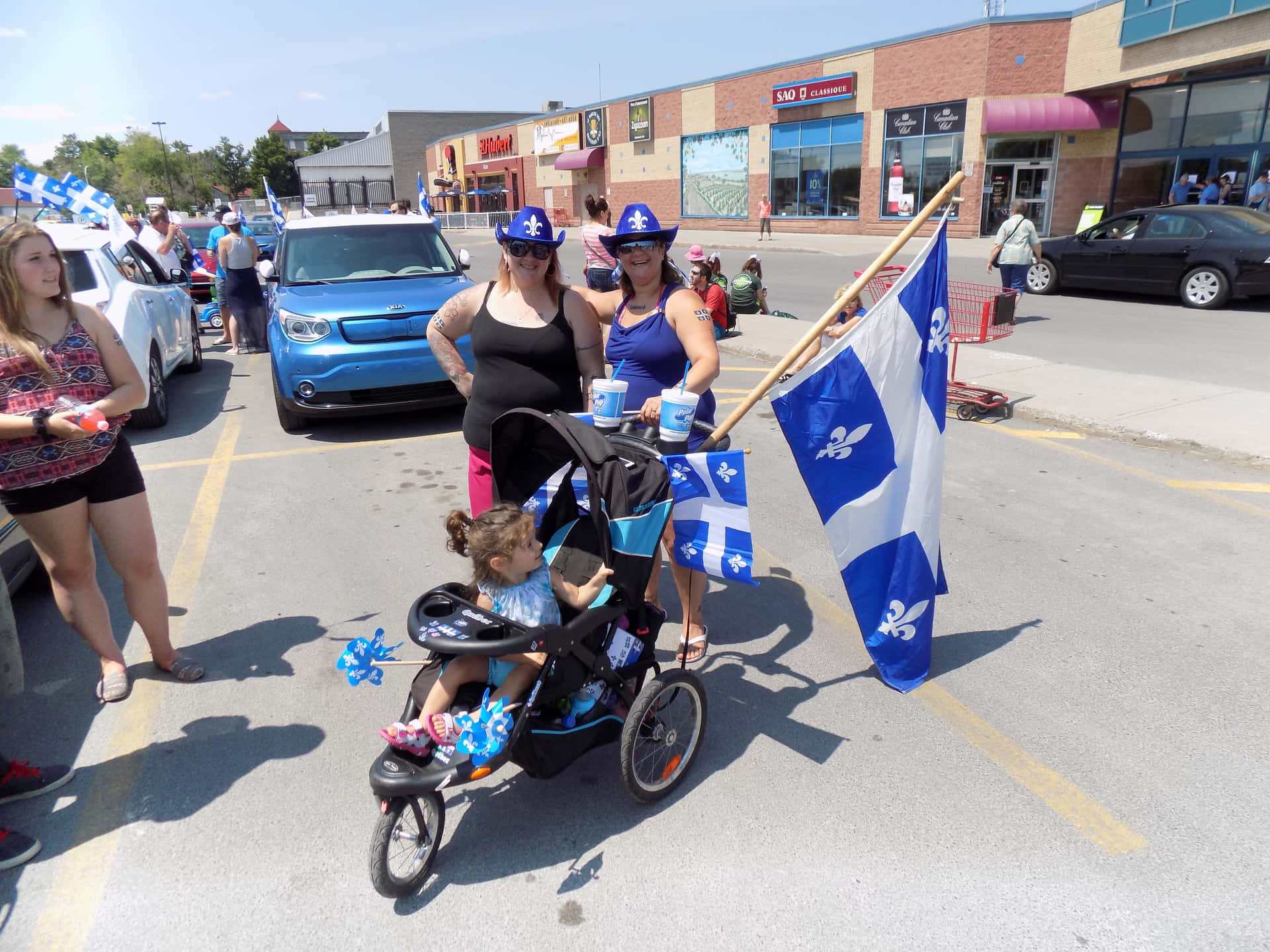 St Jean Baptiste Viering Quebec Vlag Achtergrond