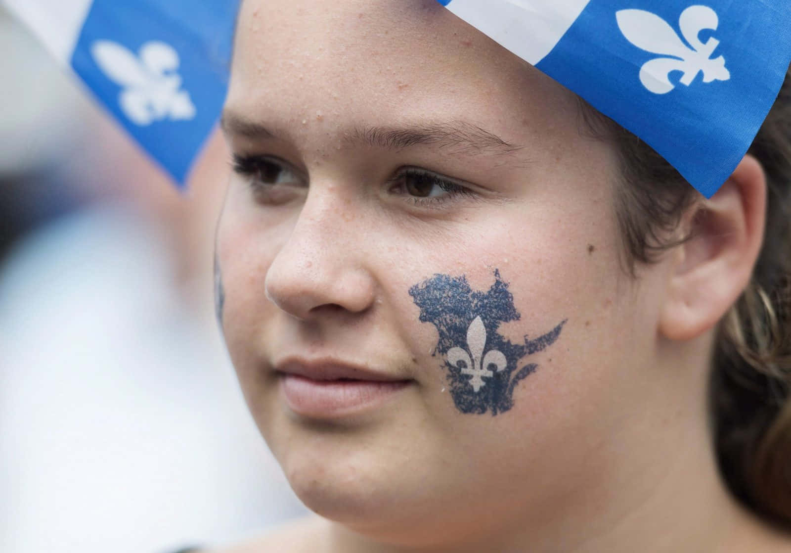 St Jean Baptiste Viering Quebec Fleurde Lis Achtergrond