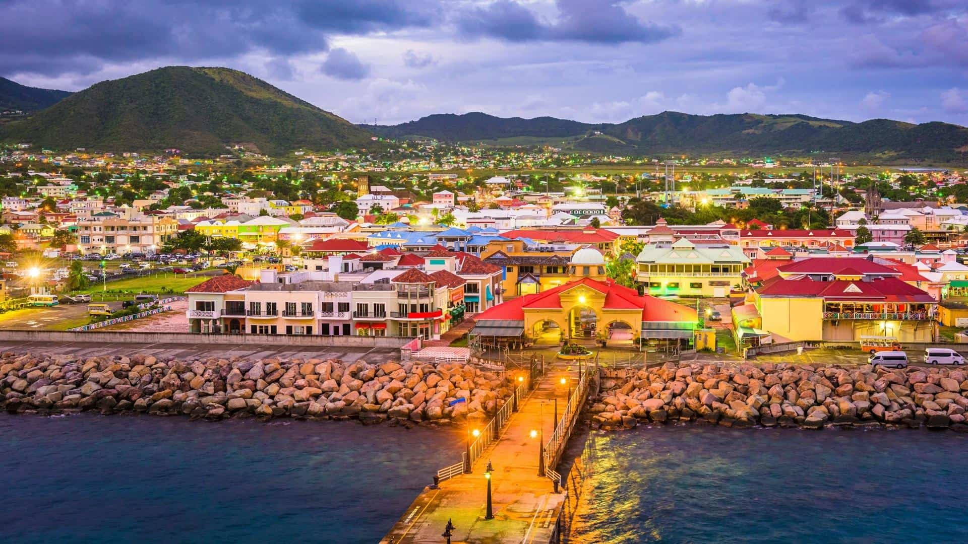 St Kitts And Nevis During Night-Time Wallpaper