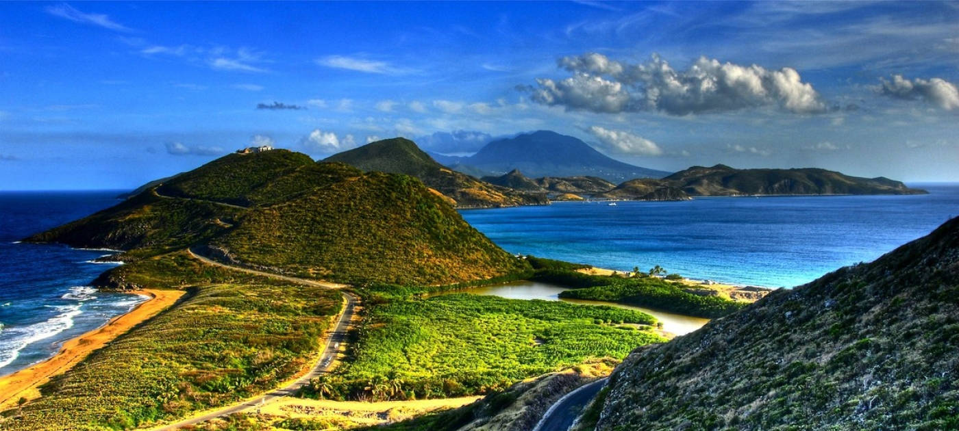 St. Kitts og Nevis Island bred skud. Wallpaper
