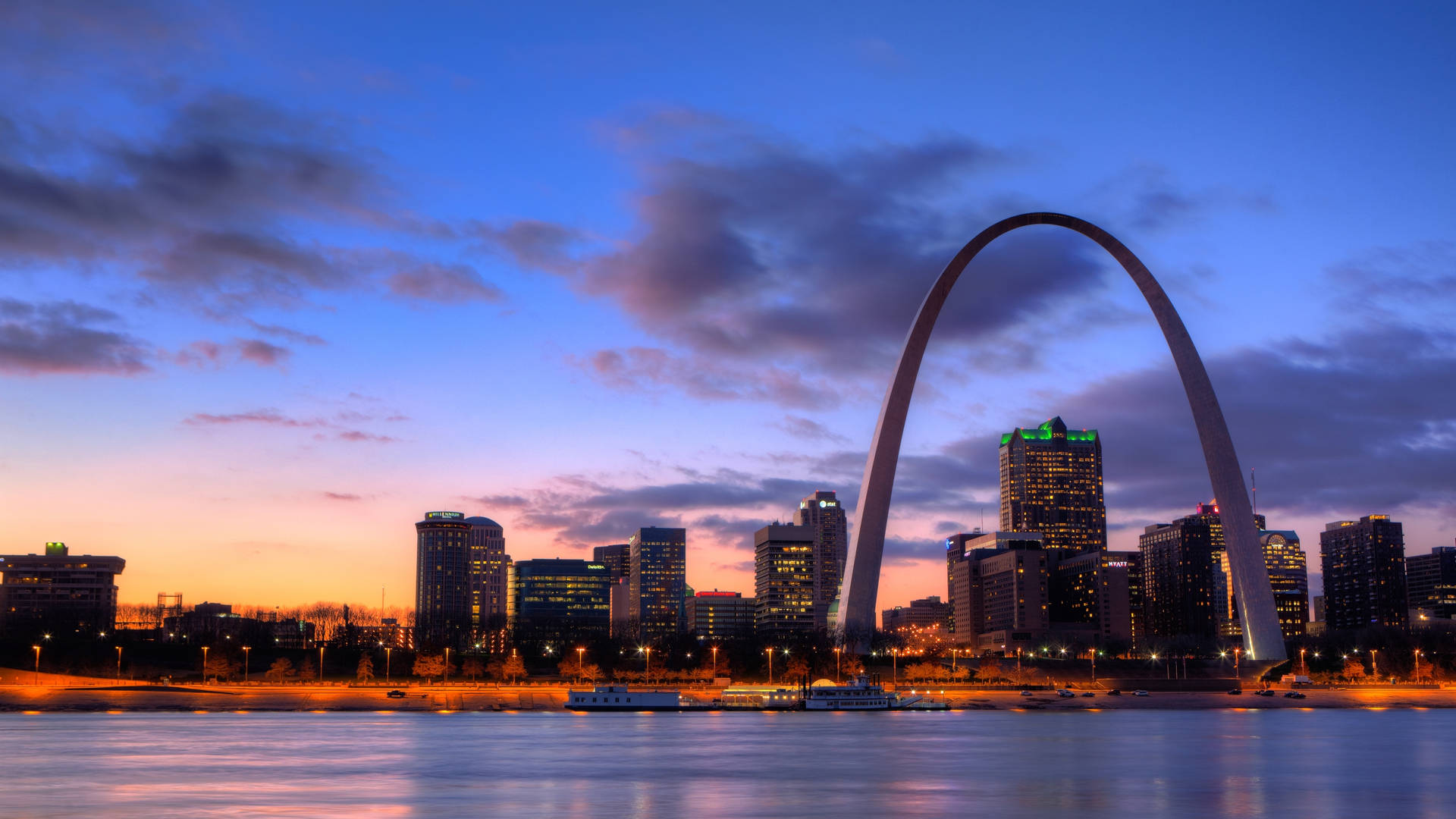 St. Louis Arch Afternoon Sky Wallpaper