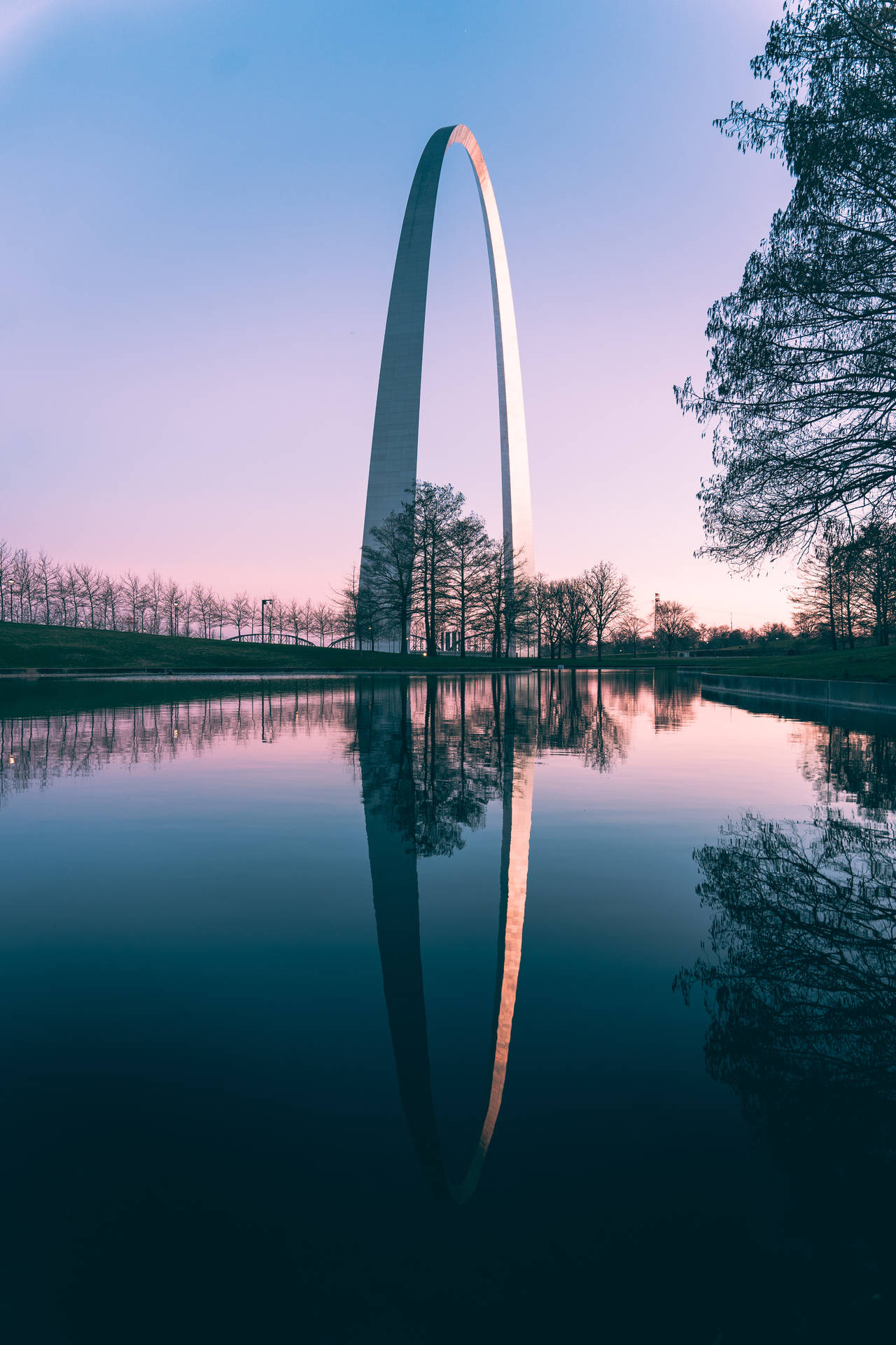 St. Louis Arch Sunset Sky Wallpaper