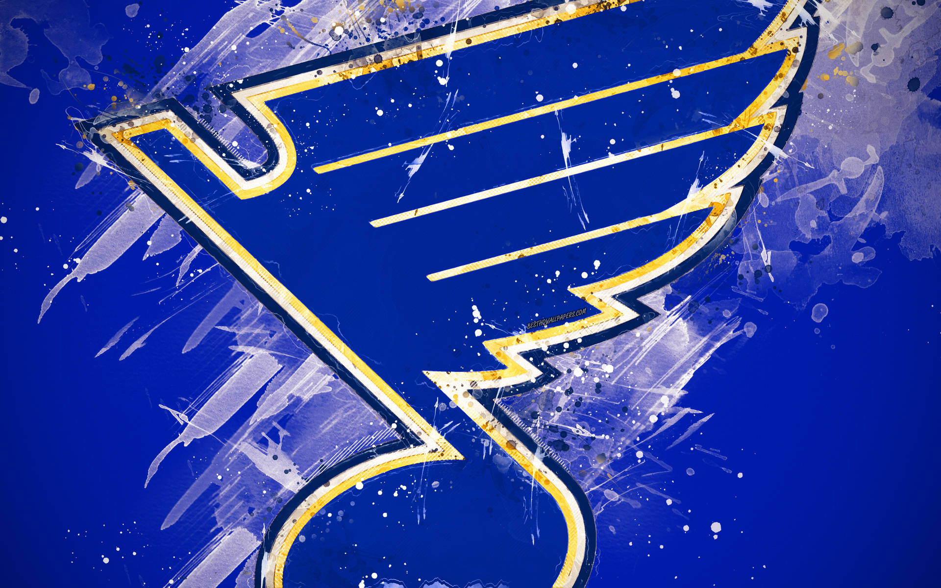 St Louis Blues Abstract Poster Wallpaper