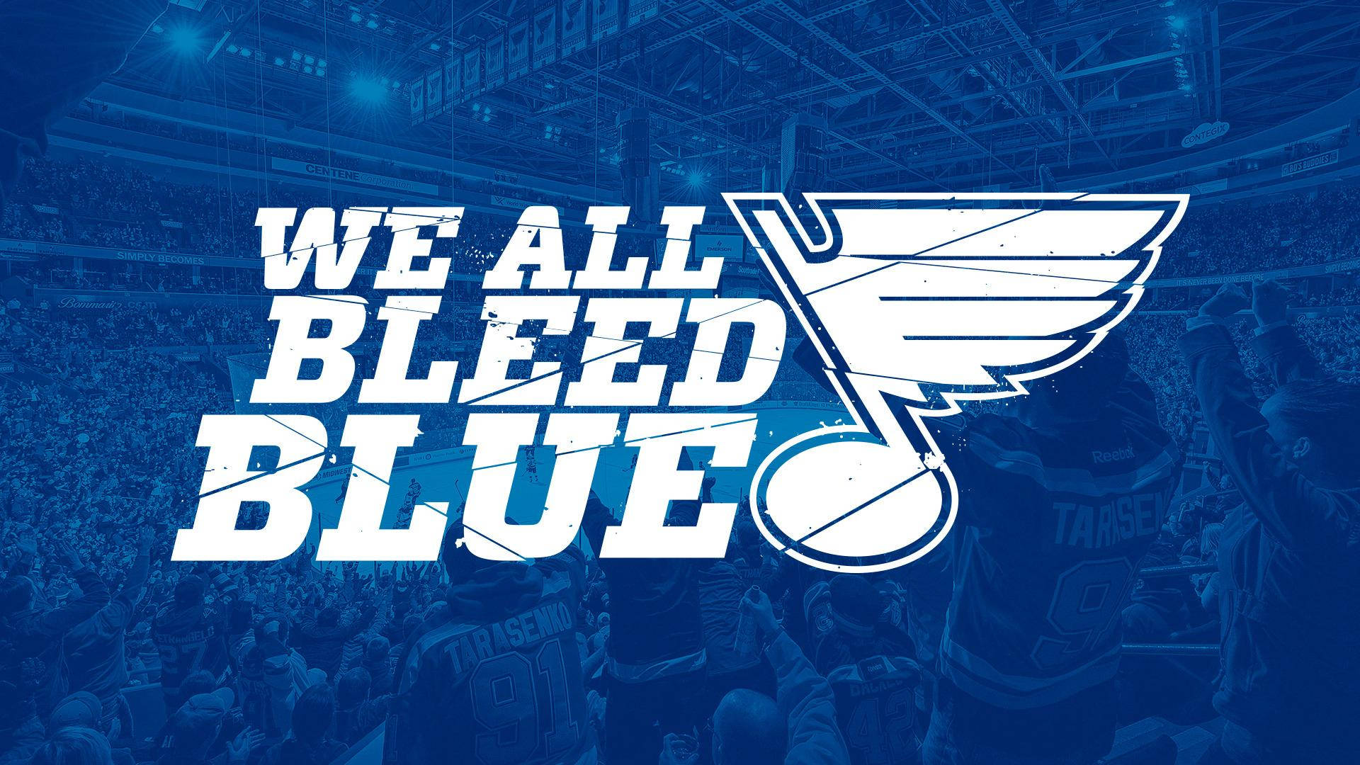 St. Louis Blues Bleed Blue Banner Tapet Wallpaper
