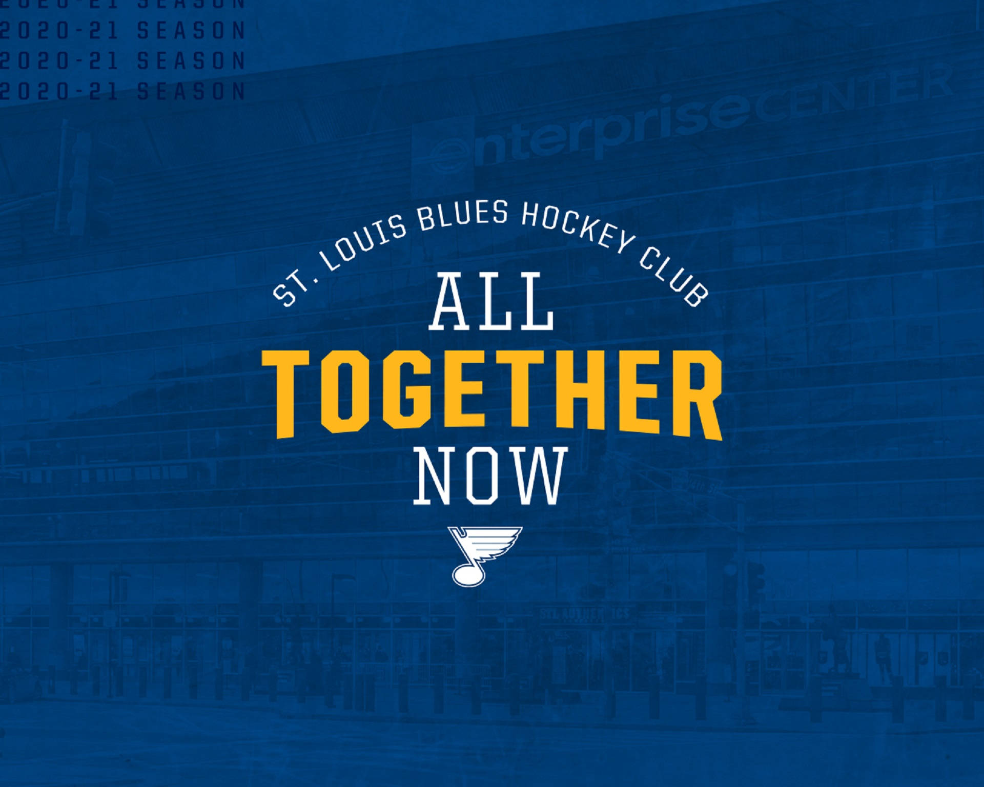 St Louis Blues Hockey Club Bannervæg Tapet Wallpaper