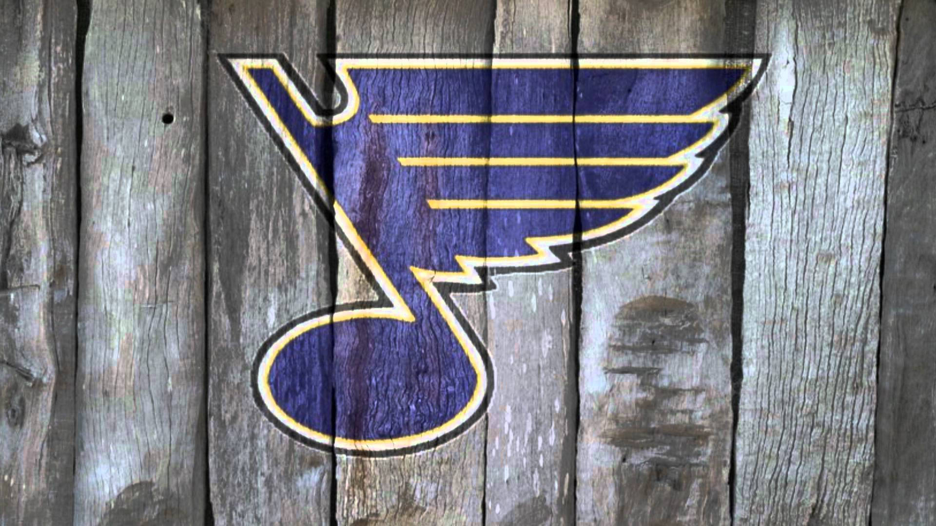 St Louis Blues Logo In Wood Wallpaper
