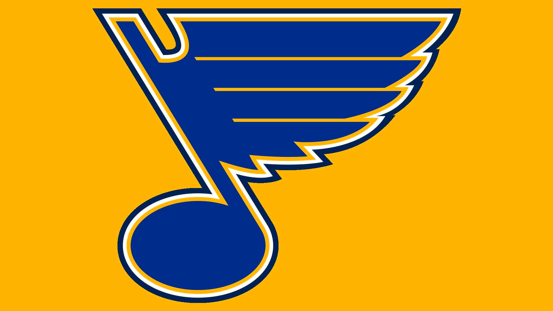 St Louis Blues Logo In Yellow Wallpaper