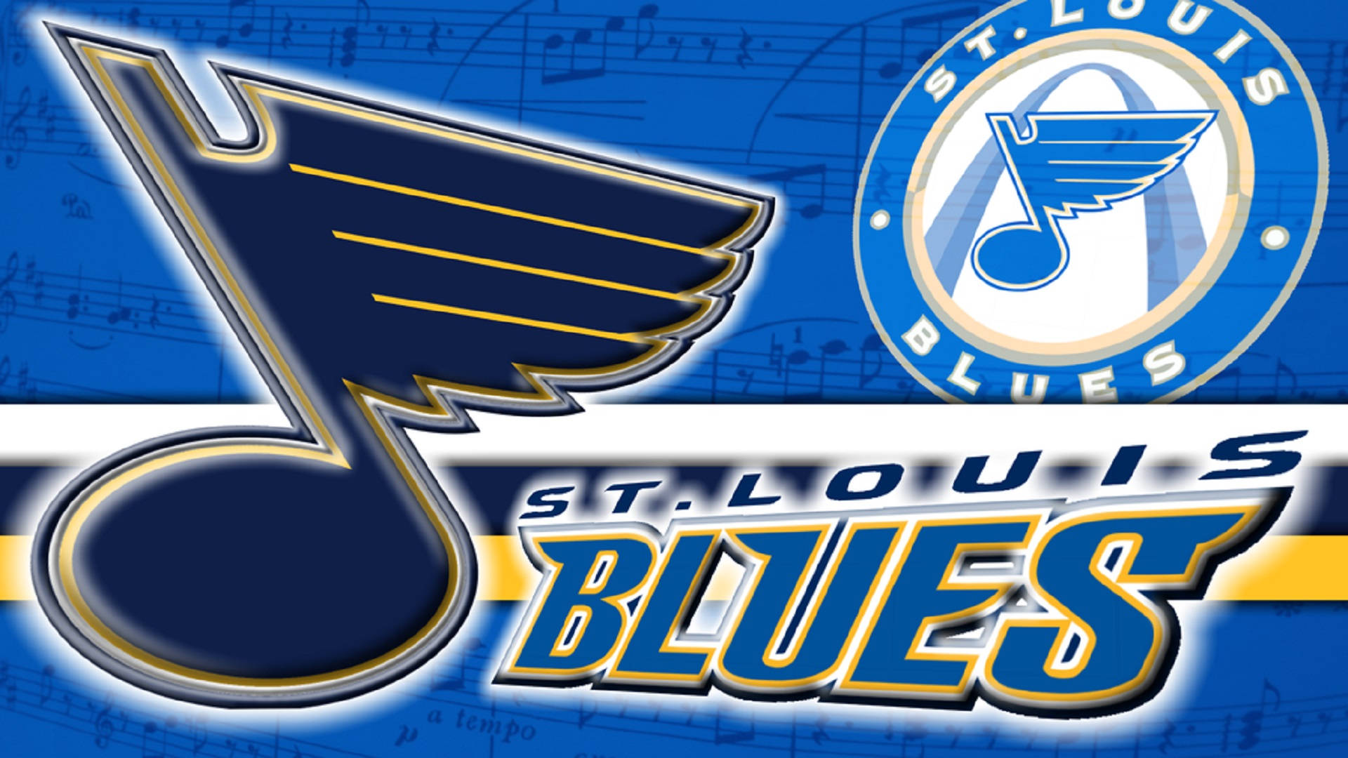 Stlouis Blues Musikaliskt Logotyp. Wallpaper