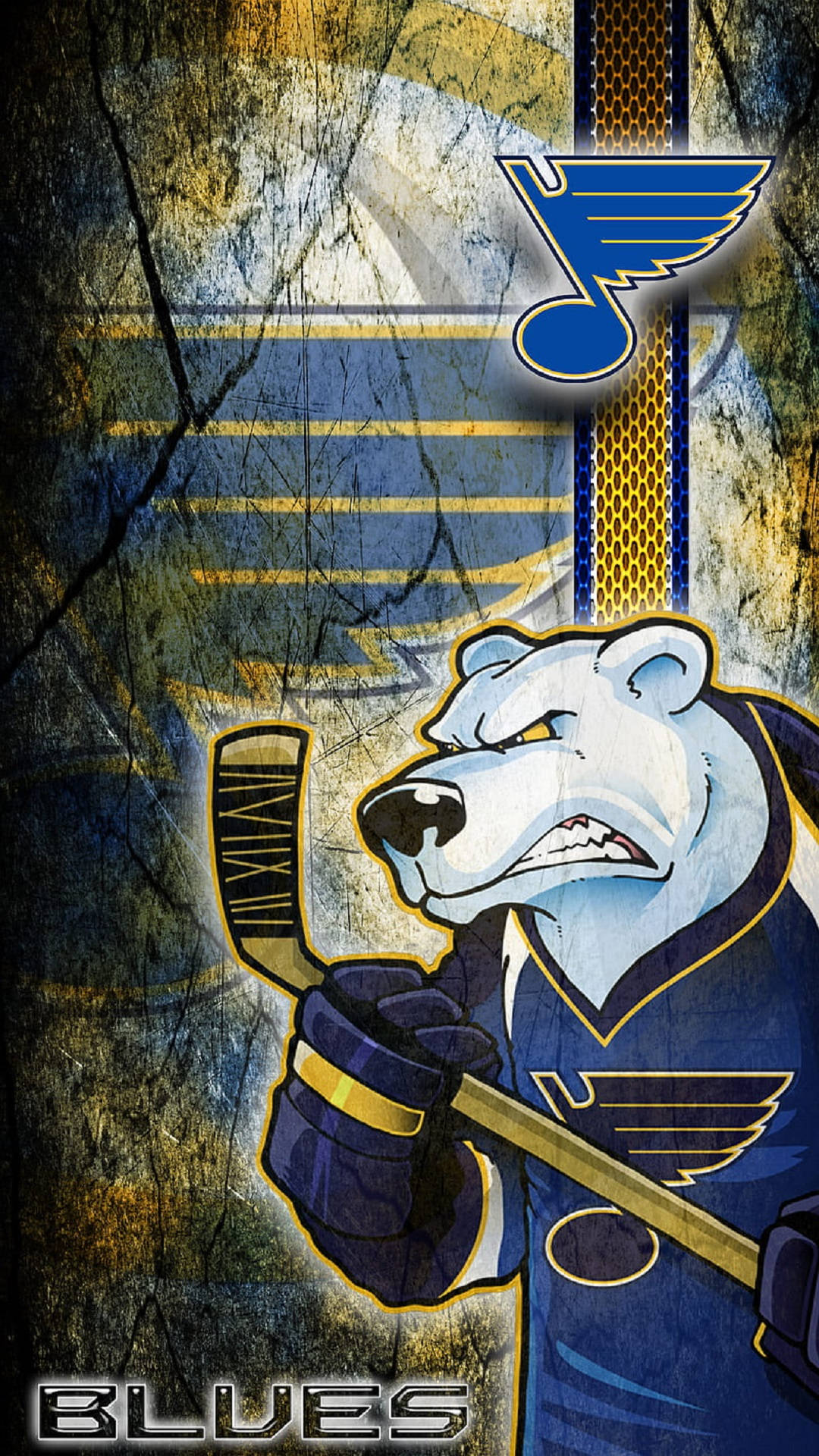 Download St Louis Blues Polar Bear Mascot Wallpaper