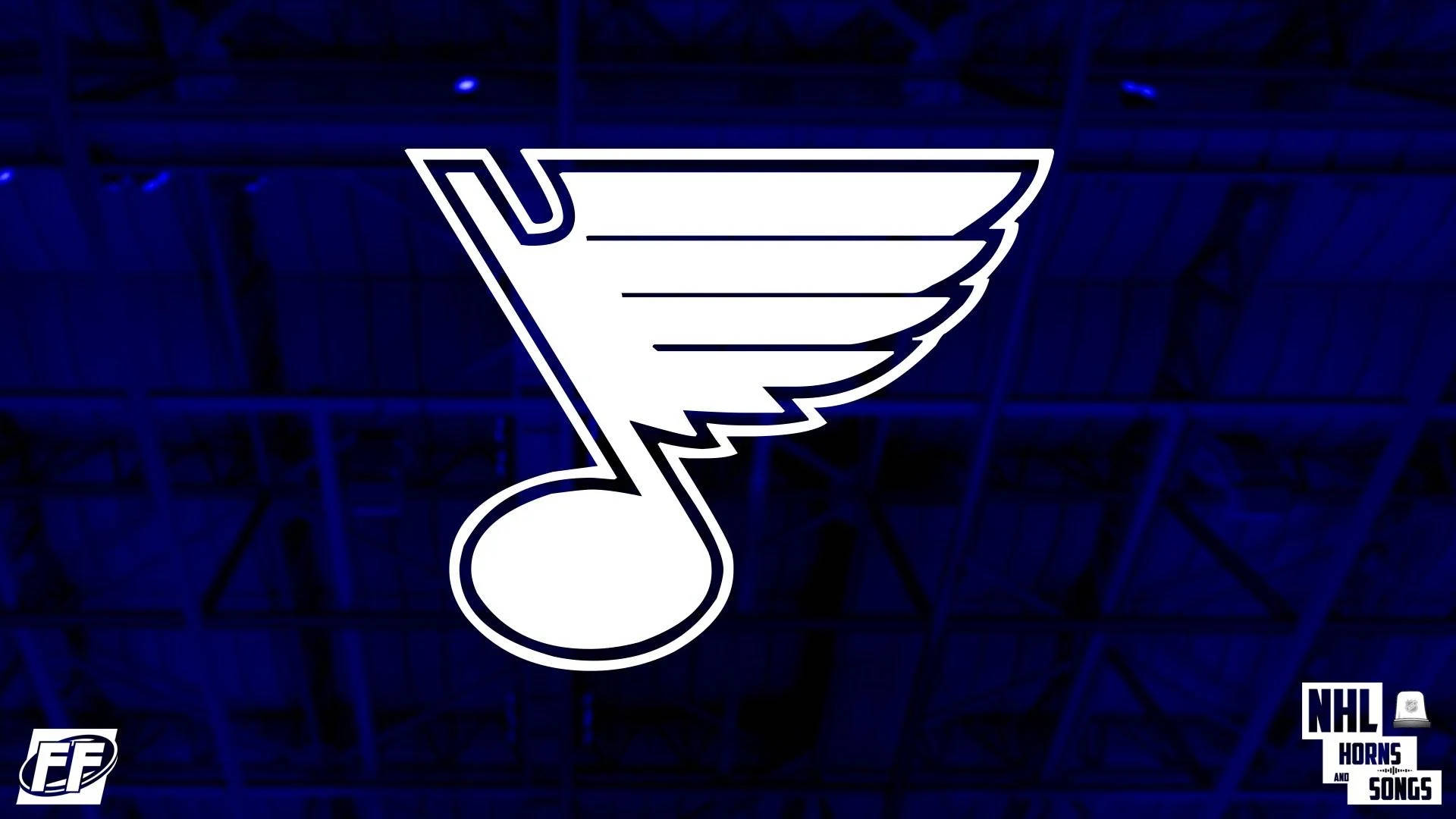 St. Louis Blues hvid Logo Tapet Wallpaper