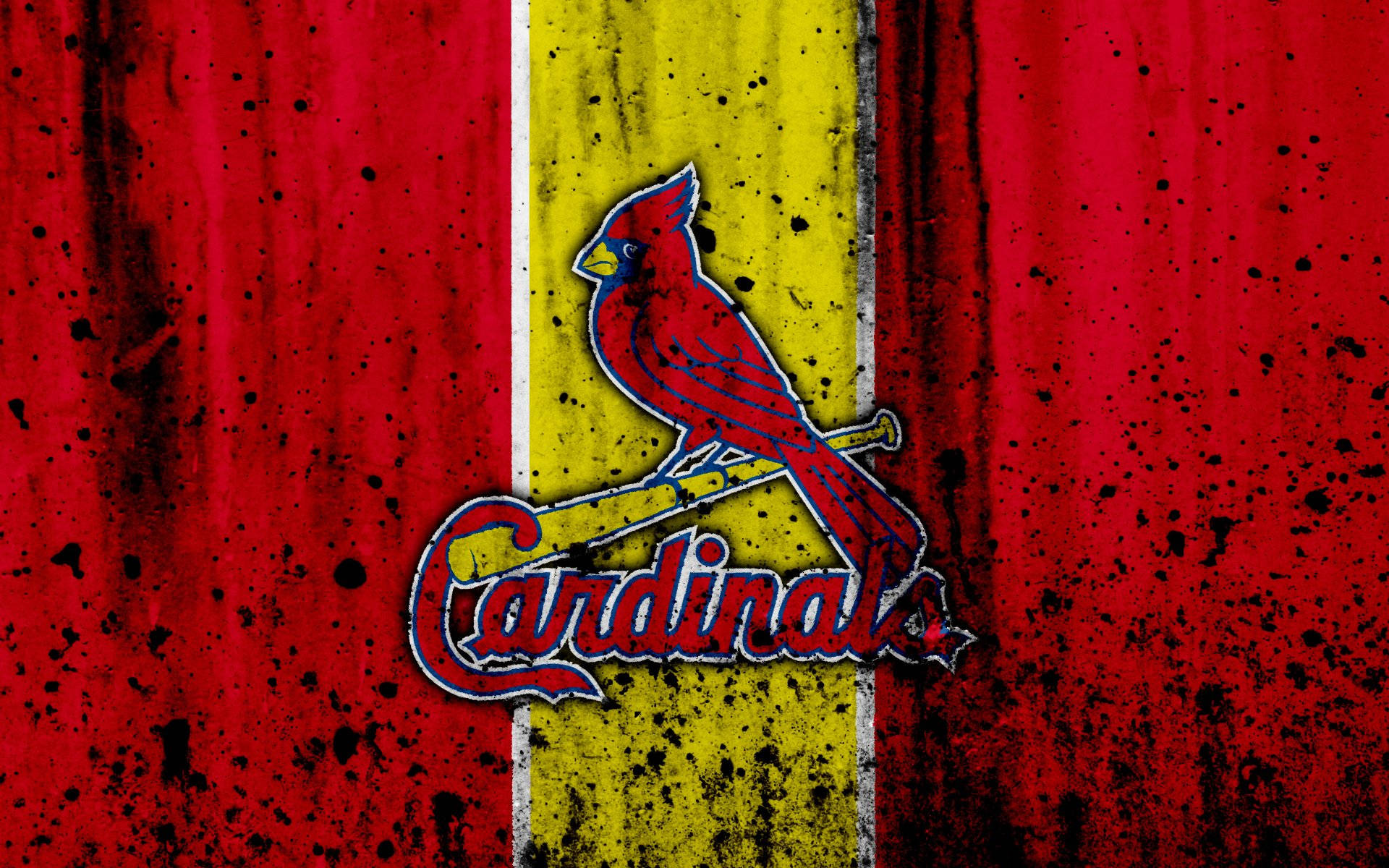 St Louis Cardinals Logo Paint Splash Wallpaper