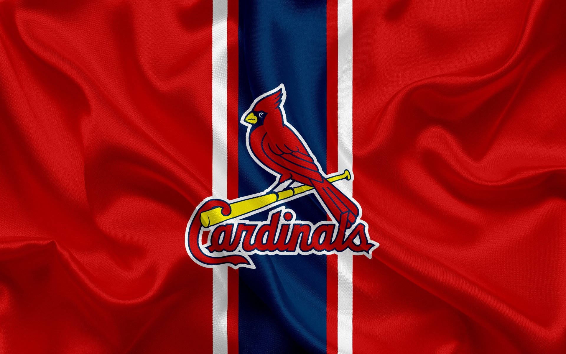 St Louis Cardinals On Red Flag Wallpaper