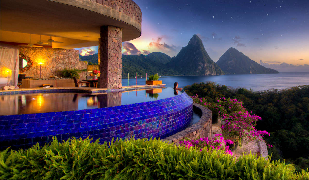 Stlucia Infinity Pool: St. Lucia Infinity Pool. Wallpaper