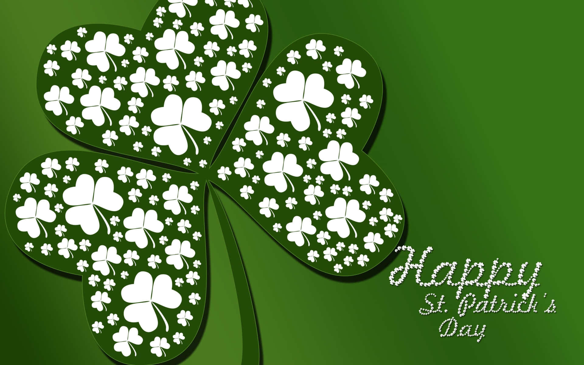 White Clovers St. Patrick's Day Background