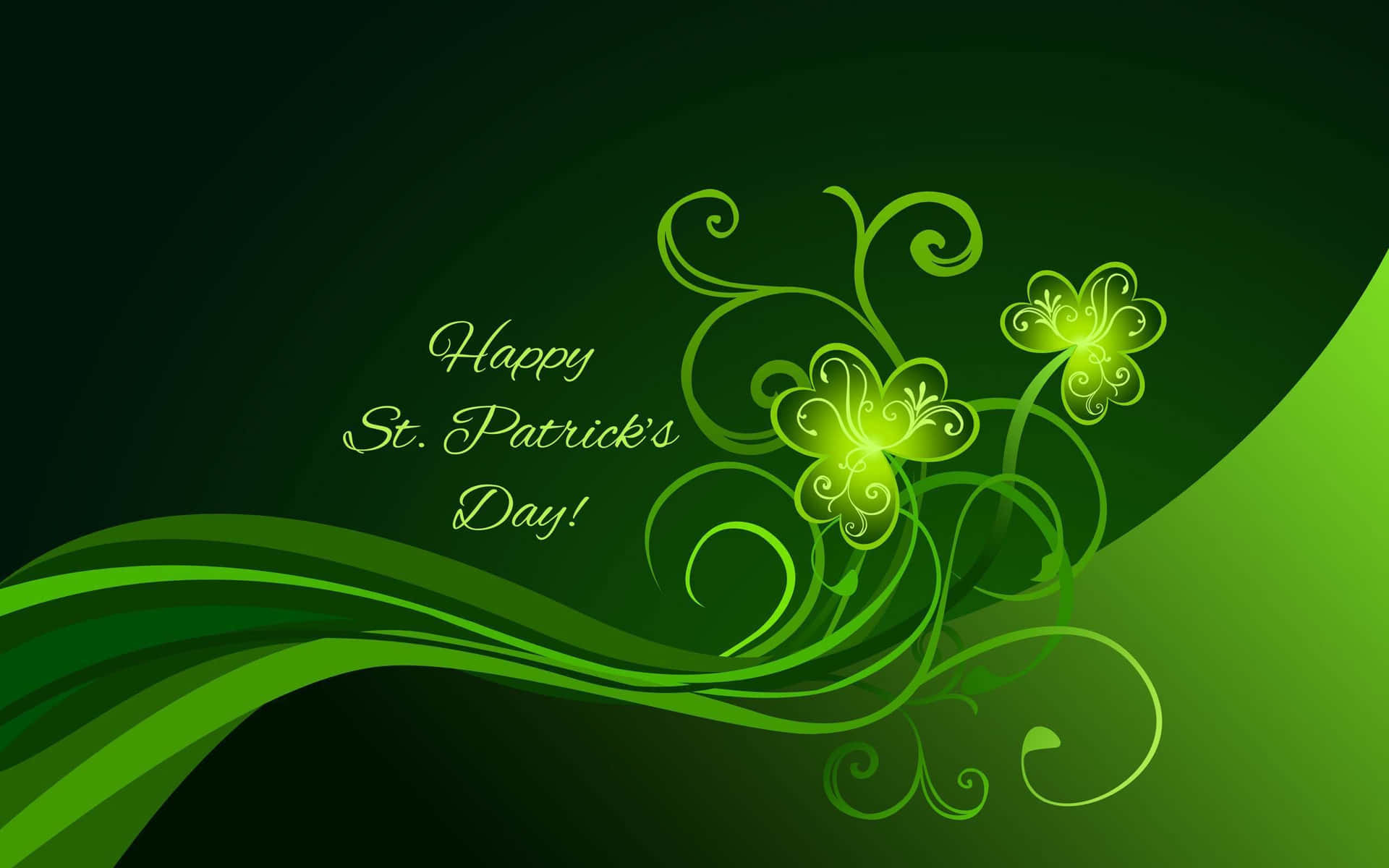 Swirly Clover St. Patrick's Day Background