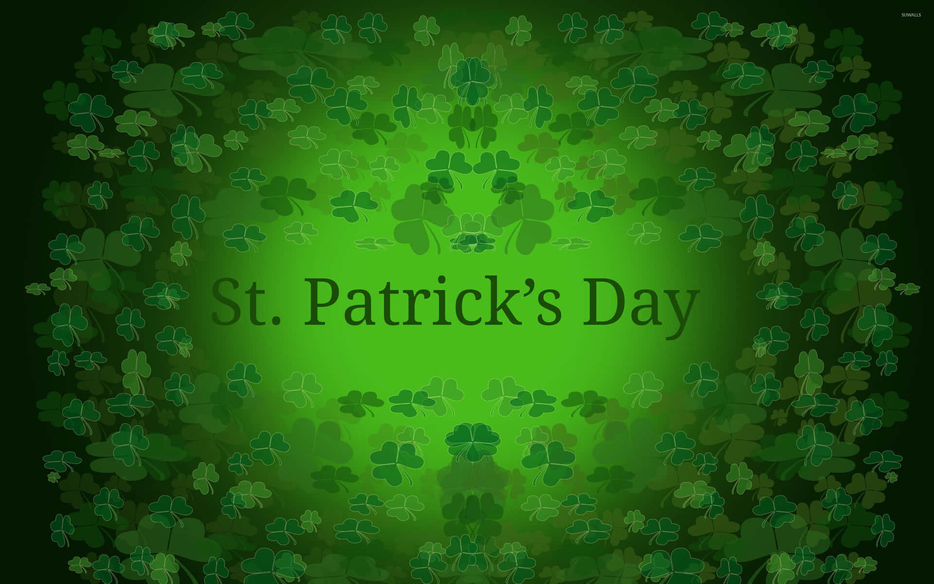St. Patrick's Day Clover Pattern Background