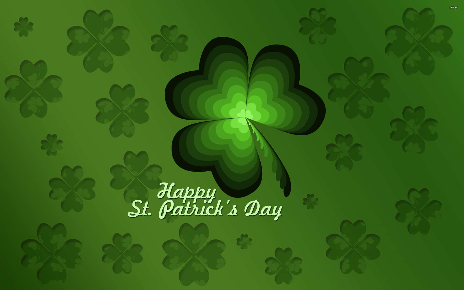 St. Patrick's Day Four Leaf Background
