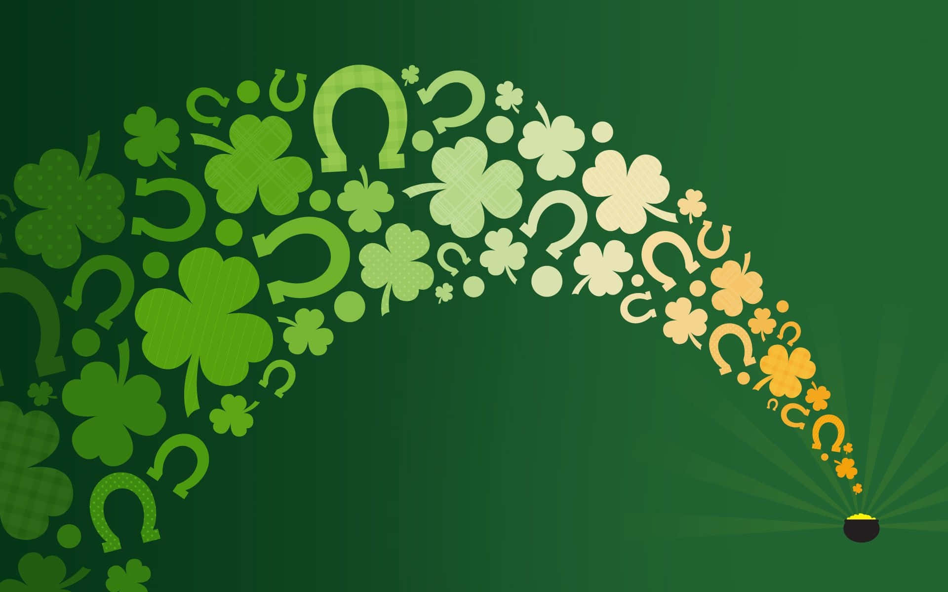 St. Patrick's Day Gold And Clover Background
