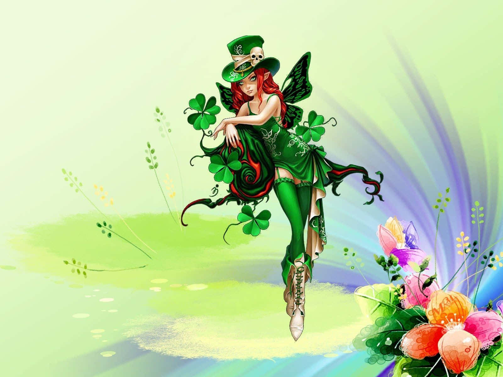 Leprechaun Fairy St. Patrick's Day Background