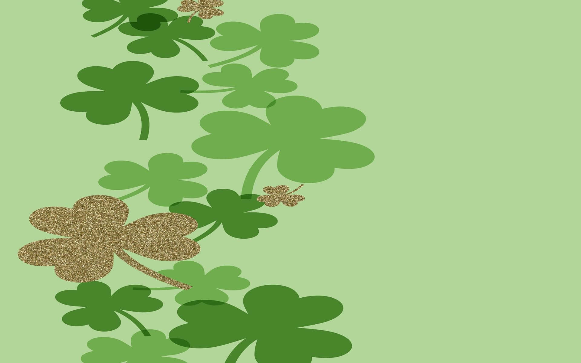 Three Leaf Clover St. Patrick's Day Background