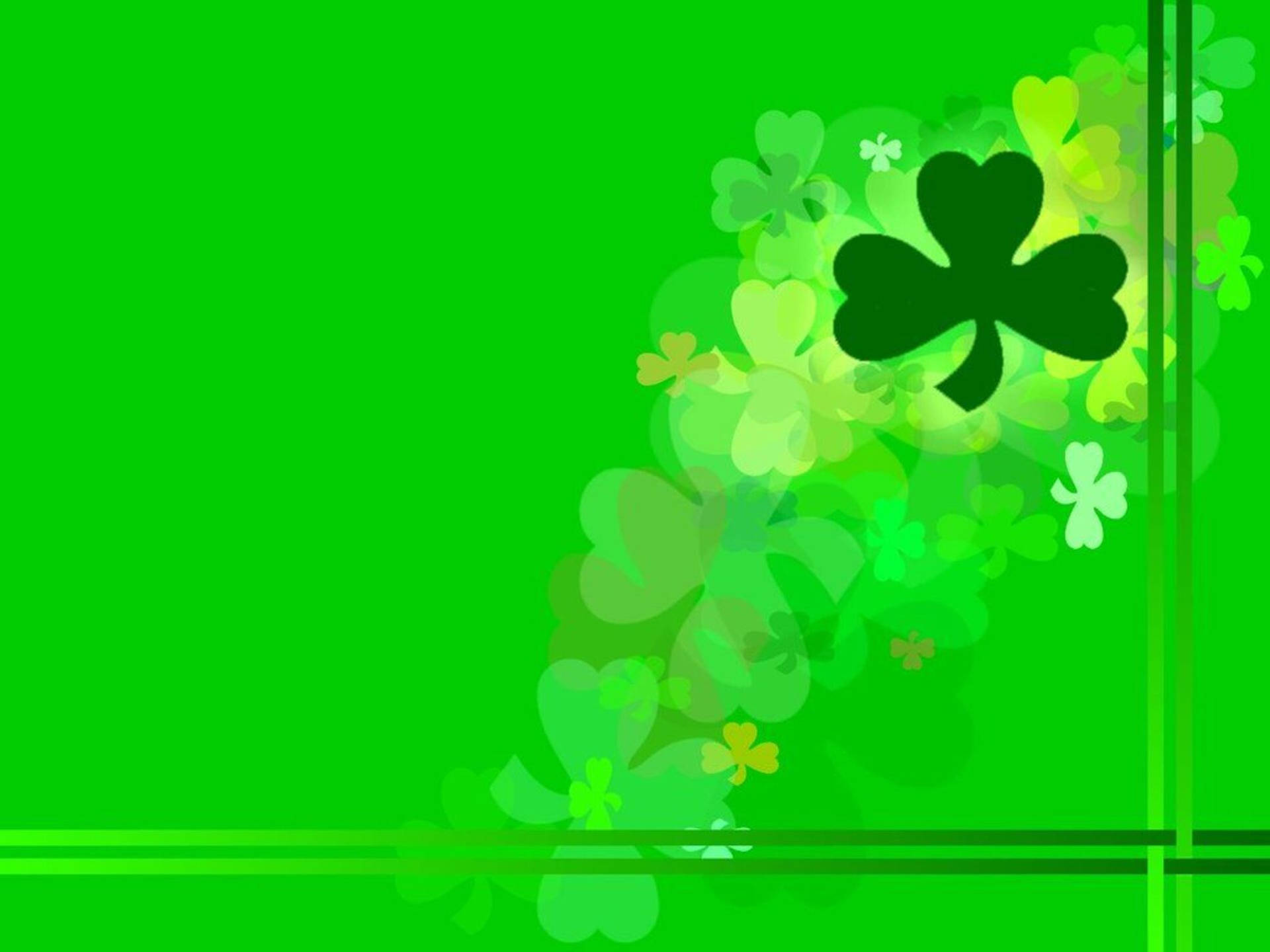 St Patrick's Day Shamrock Digital Art Wallpaper