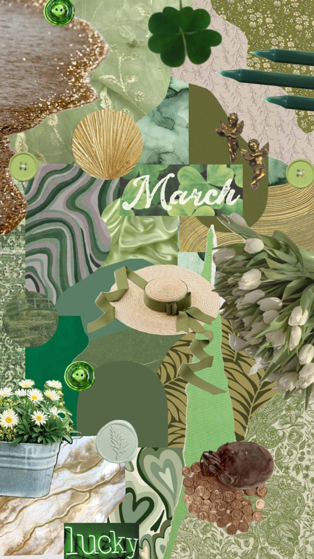St Patricks Day Collage Aesthetic.jpg Wallpaper