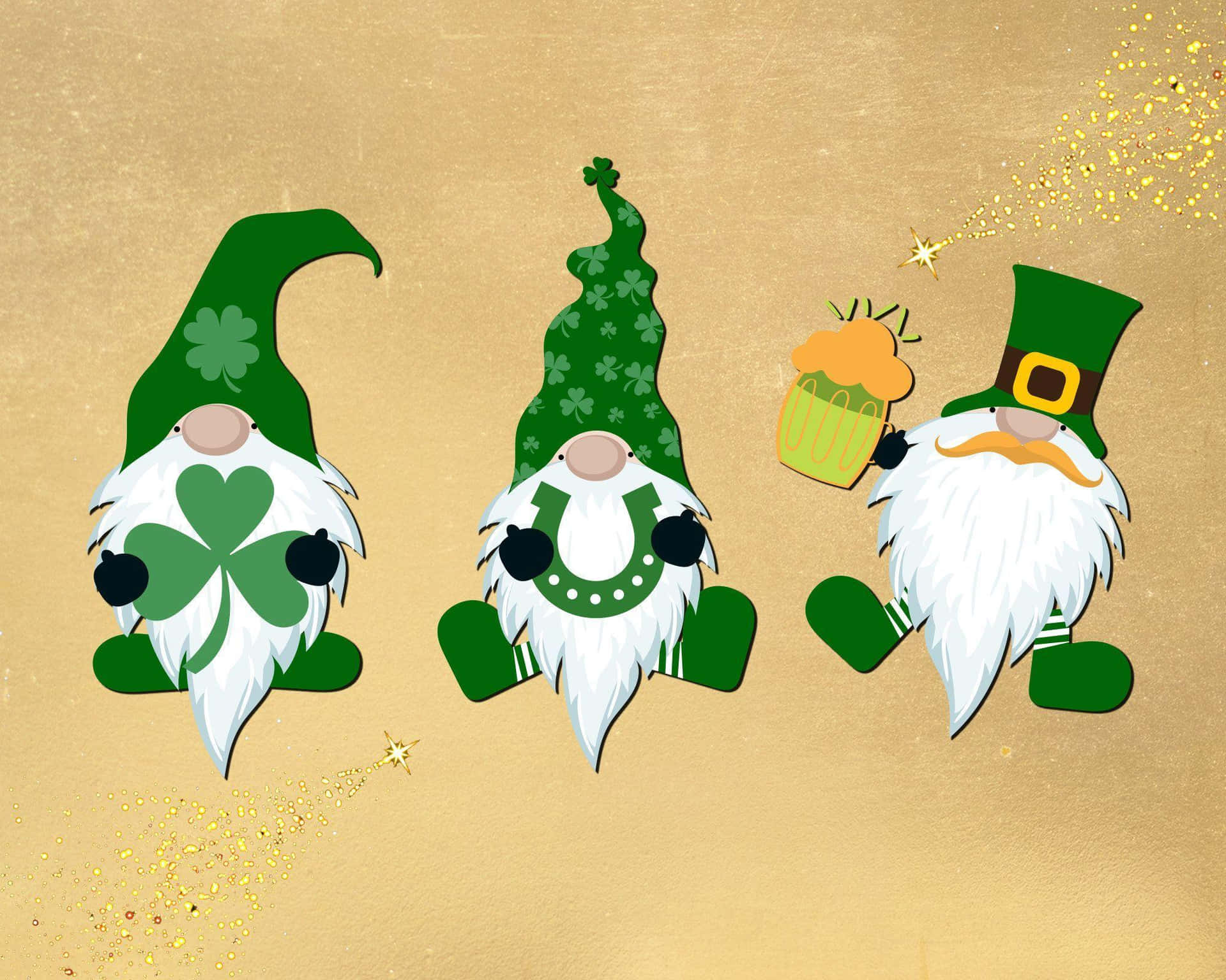 St Patricks Day Gnomes Wallpaper