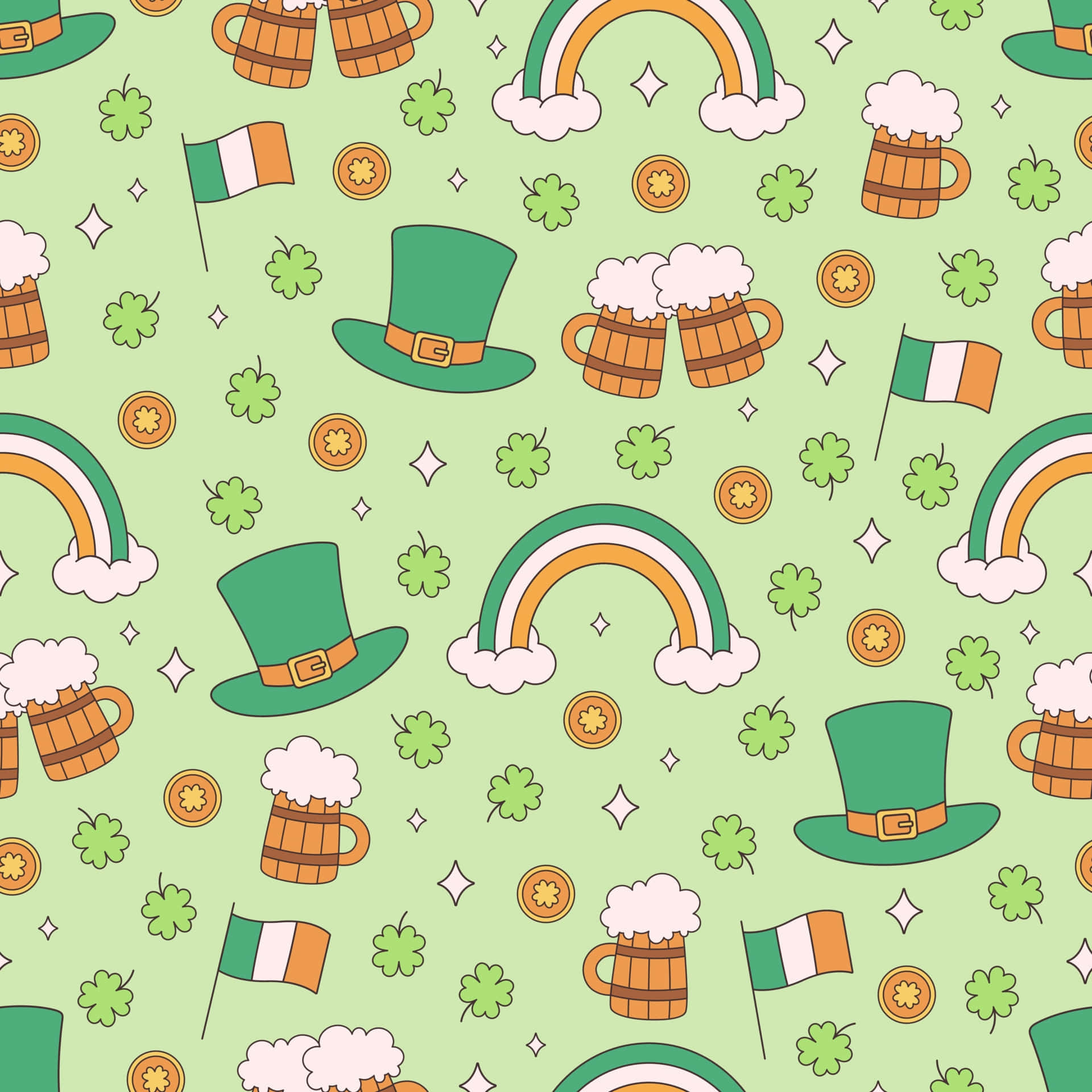 St Patricks Day Pattern Wallpaper